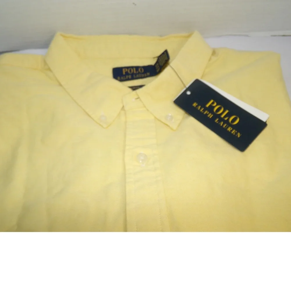 POLO RALPH LAUREN MEN'S L/S BUTTON UP SHIRT~XXL~YELLOW~NWT